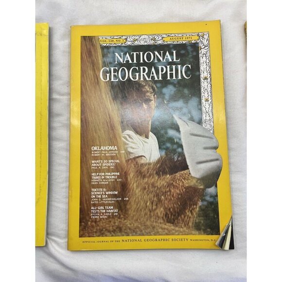 Nat Geo Mags Jul–Dec 1971 Vtg Set Slipcvr World Wildlife Travel Retro - Picture 9 of 16
